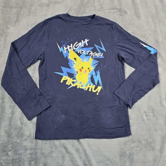 Boys Shirt Lot Size 12 14 L XL Long Sleeve Bundle of 5 Tops Pokémon & More - Picture 11 of 16